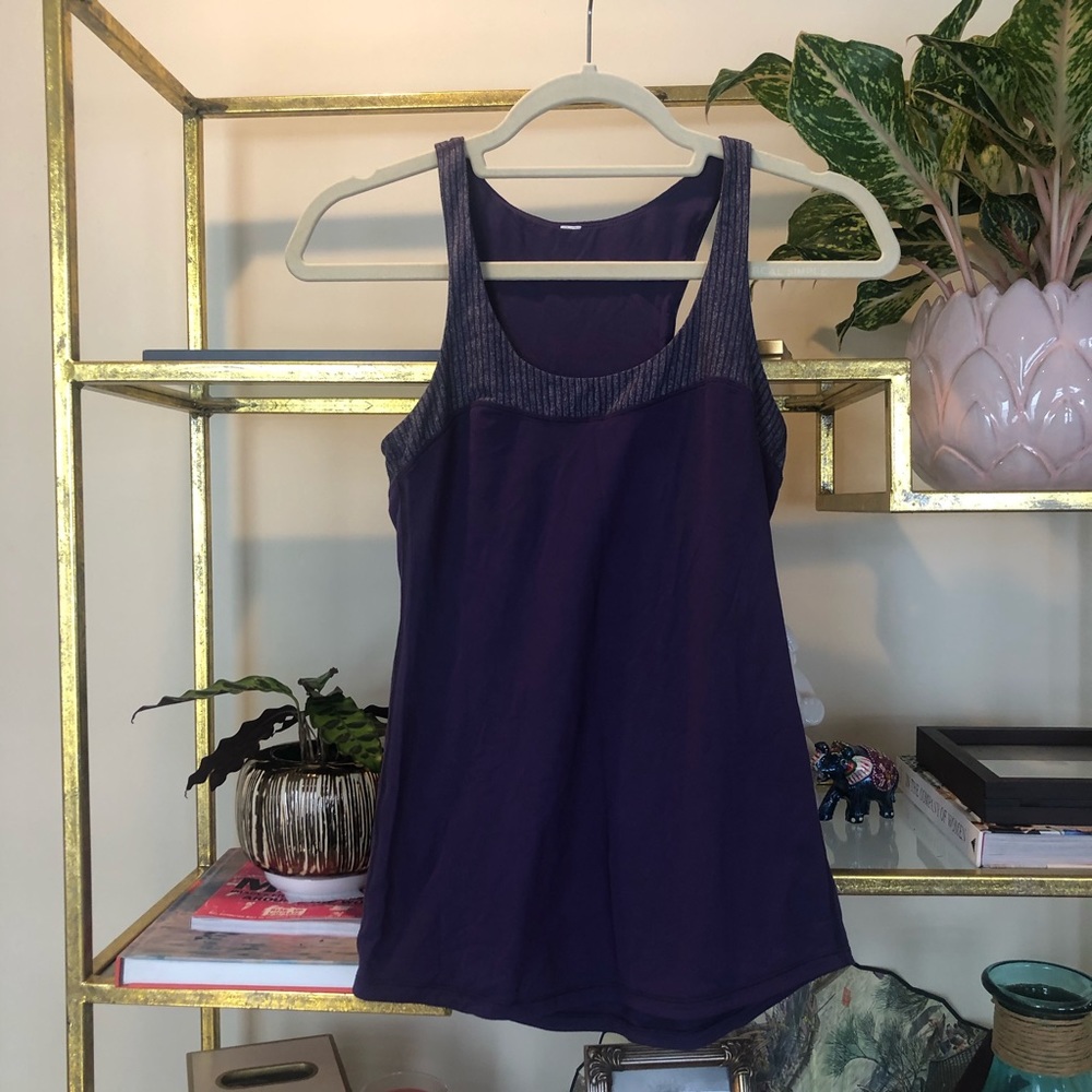 lululemon Purple and Grey Racerback Tank